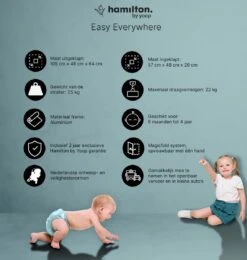 Hamilton By Yoop X1 Plus Buggy – Nieuw, Hoger, Uitgebreider 2023 Model – Premium Stroller Met One Hand Folding Technologie – Zwart – Lichte, Verstelbare En Wendbare Kinderwagen Met Vele Gemakken -Babyproducten Verkoop 1139x1200 1