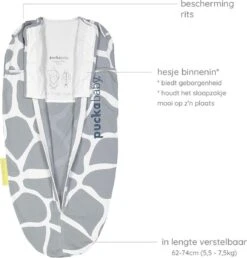 Puckababy Inbakerslaapzak Original Mini - 3-6 Maanden - Giraph Sky -Babyproducten Verkoop 1149x1200