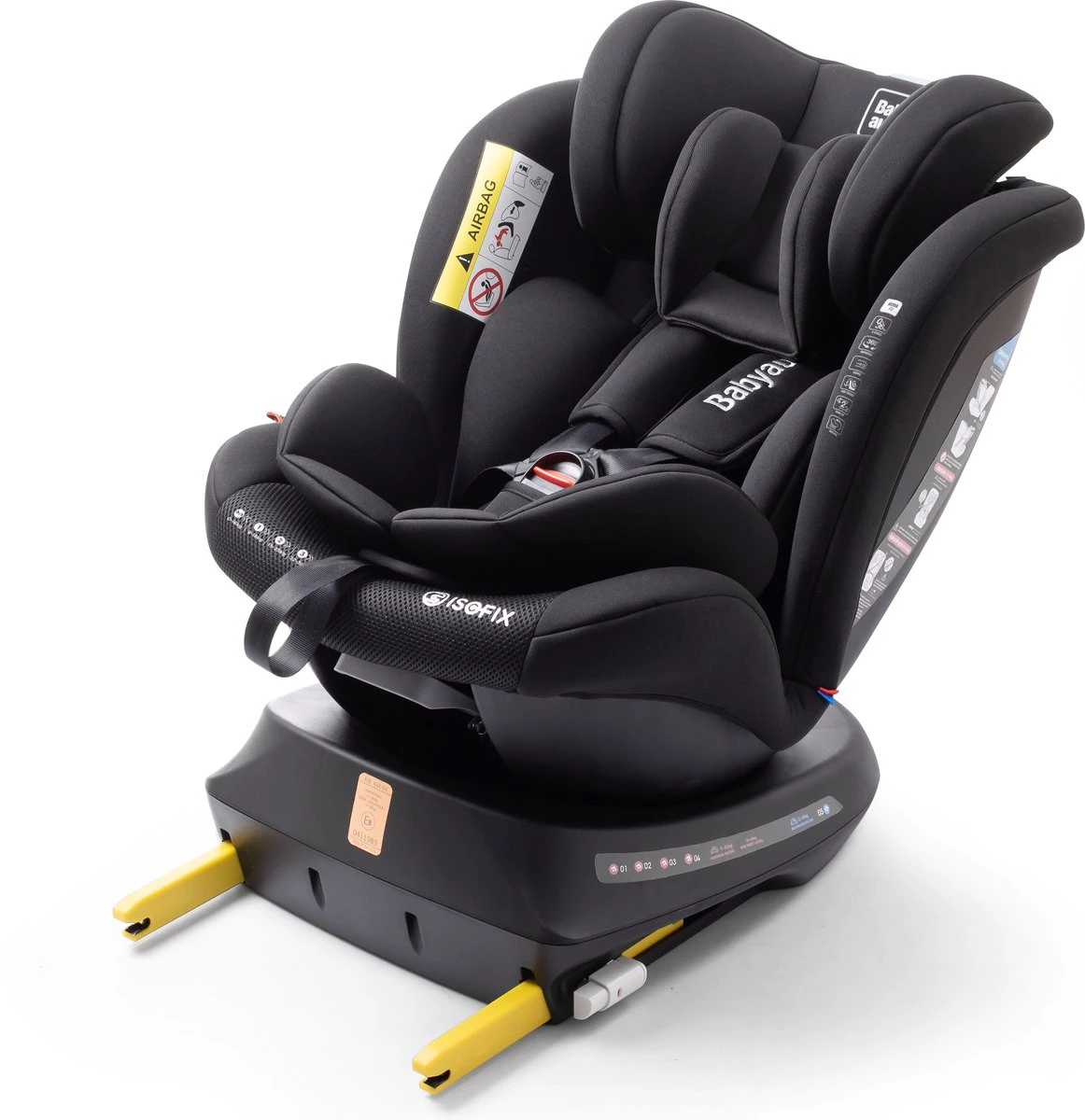 Autostoel Babyauto Rodia 360° Met Isofix - Groep 0+/1/2/3 Zwart (0-36kg) 10 Autostoel Babyauto Rodia 360° Met Isofix - Groep 0+/1/2/3 Zwart (0-36kg) - Afbeelding 8