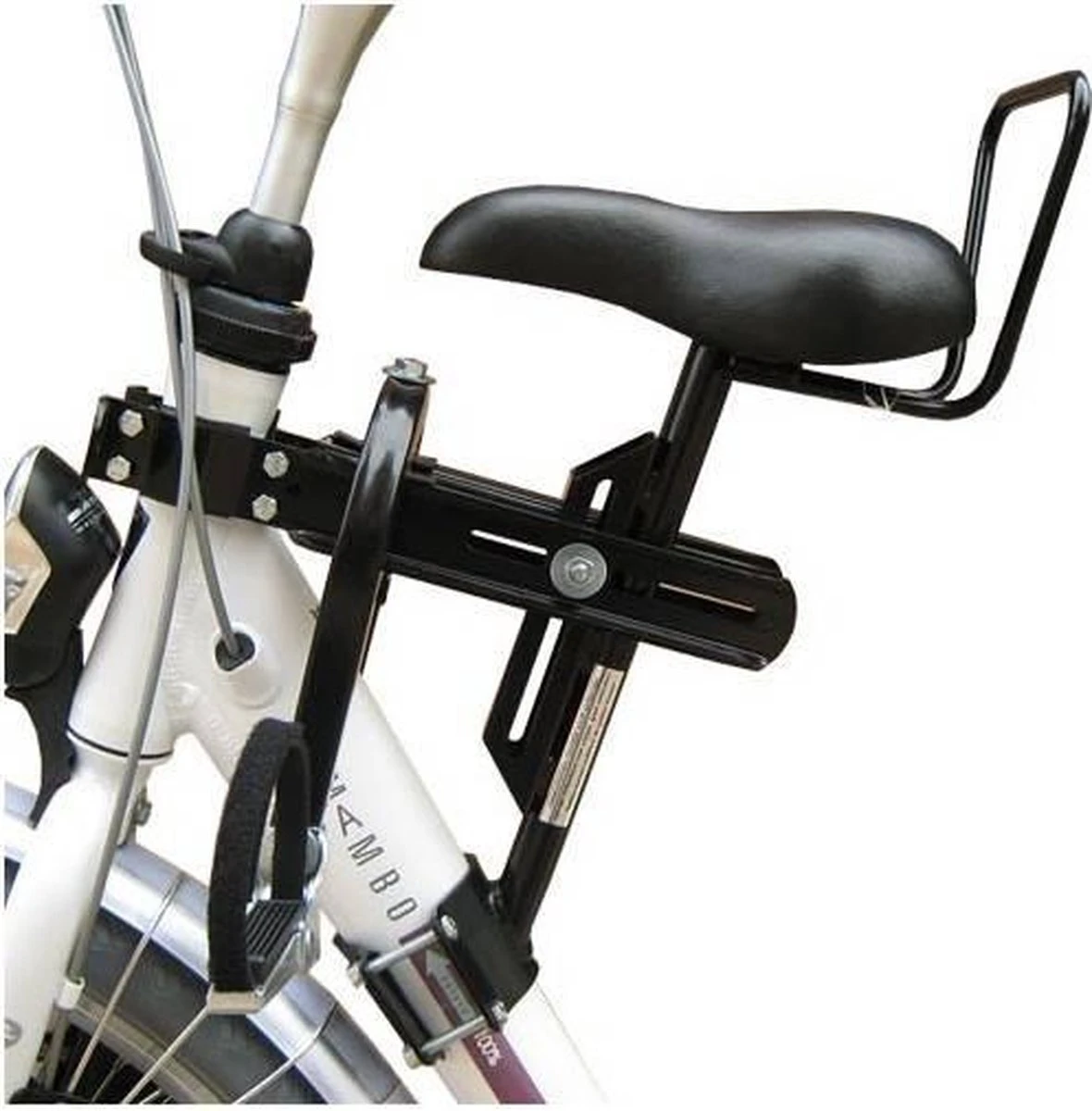 Zadel Op Stang Model 4 Kinderzitje Voor Damesfiets Met Enkele Oversized Onderbuis - Nooit Meer Zwaar Sturen 3 Zadel Op Stang Model 4 Kinderzitje Voor Damesfiets Met Enkele Oversized Onderbuis - Nooit Meer Zwaar Sturen