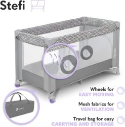Lionelo Stefi - Campingbedje - 125x65cm - Tot 15kg - Transporttas -Babyproducten Verkoop 1188x1200 4