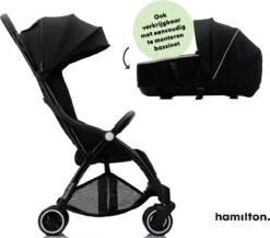Hamilton By Yoop X1 Plus Buggy – Nieuw, Hoger, Uitgebreider 2023 Model – Premium Stroller Met One Hand Folding Technologie – Zwart – Lichte, Verstelbare En Wendbare Kinderwagen Met Vele Gemakken -Babyproducten Verkoop 1200x1053 1