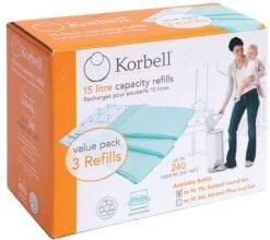 Korbell Luieremmer Navulling - 15L Zak - 3 Stuks -Babyproducten Verkoop 1200x1071 1