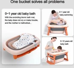 Babybadje - Inklapbaar Bad - Bad Baby - Met Badkruk - Zitbad - Bath Bucket - Opvouwbaar Bad Kinderen - Baby Badje - Opvouwbaar Bad Baby - Opvouwbaar Bad - Baby Badkussen -Babyproducten Verkoop 1200x1119