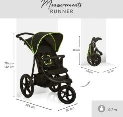 Hauck Runner Kinderwagen - Zwart/Neon Geel -Babyproducten Verkoop 1200x1139