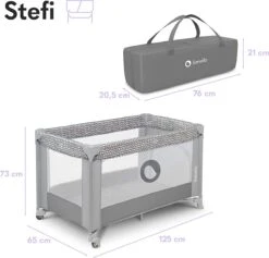 Lionelo Stefi - Campingbedje - 125x65cm - Tot 15kg - Transporttas -Babyproducten Verkoop 1200x1151 1