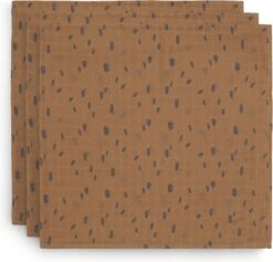 Jollein Hydrofiel Multidoek Spot 70x70cm - Caramel - 3 Stuks -Babyproducten Verkoop 1200x1151