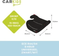 Carkids Auto Zitverhoger Zwart En Wit | Autostoel Groep 2-3 | Kinderen Van 3,5-12 Jaar | 15-36 Kg -Babyproducten Verkoop 1200x1152 2