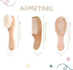 Baby Borstel - Baby Haarborstel - Baby Verzorging Set - Baby Borstel En Kam - Houten Baby Kam - Haarborstel Set - Babyshower Gift- Baby Verzorgingsproducten - Baby Kam - Kraamcadeau -Babyproducten Verkoop 1200x1153