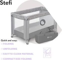 Lionelo Stefi - Campingbedje - 125x65cm - Tot 15kg - Transporttas -Babyproducten Verkoop 1200x1156 2