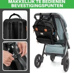 Brisby Slijtvaste Luiertas – Verzorgingstas – Met Buggymontage - Zwart -Babyproducten Verkoop 1200x1181 4