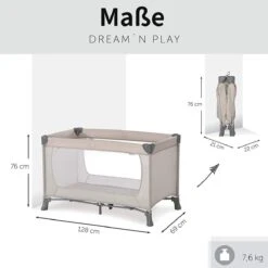 Hauck Dream N Play Campingbedje Set - Met Matras En Muggennet - Beige -Babyproducten Verkoop 1200x1199 5