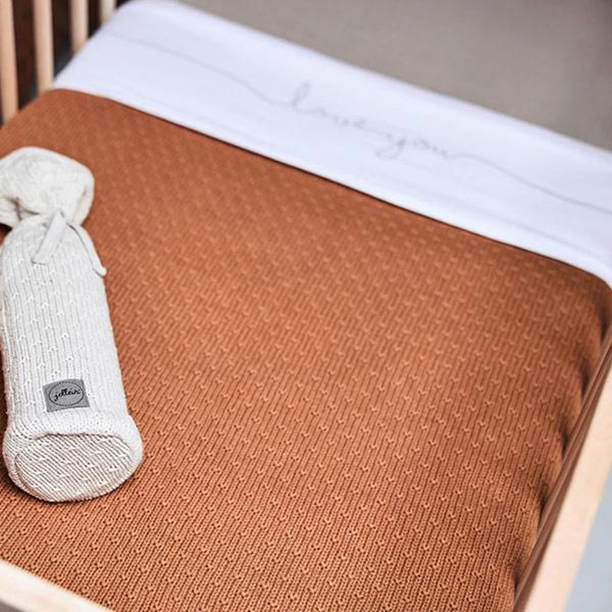 Jollein Baby Laken Wieg 75x100cm Love You - Nougat 20 Jollein Baby Laken Wieg 75x100cm Love You - Nougat - Afbeelding 18