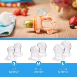 2 Fruitspenen Aap Voor Baby & Peuter + 6 Siliconen Spenen In 3 Maten - Veilig + BPA Vrij -2 Fruitspenen - Fopspeen Fruit Net Fruit Speen Baby Speen Fruit Groente Pap Babyvoeding -Babyproducten Verkoop 1200x1200 159