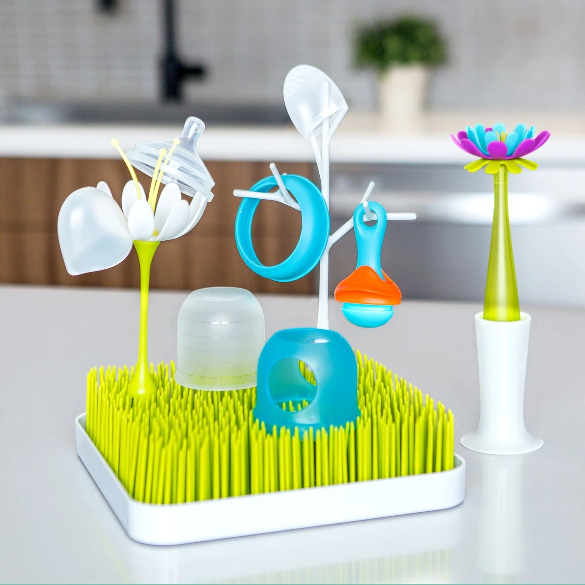 BOON Bundle Starterspakket Onderhoud Babyvoedingsartikelen - Flessenrek Met Accessoires 5 BOON Bundle Starterspakket Onderhoud Babyvoedingsartikelen - Flessenrek Met Accessoires - Afbeelding 3