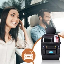 Bablue Autostoel Organizer - Zwart - 1 Stuks - Stevig PU Leer - Met Uitklapbare Tafel - Auto Organizer - Auto Accessories Interieur - Autostoel Organizer Tablet Houder - Autostoel Beschermer -Babyproducten Verkoop 1200x1200 288