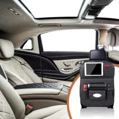 Bablue Autostoel Organizer - Zwart - 1 Stuks - Stevig PU Leer - Met Uitklapbare Tafel - Auto Organizer - Auto Accessories Interieur - Autostoel Organizer Tablet Houder - Autostoel Beschermer -Babyproducten Verkoop 1200x1200 292