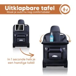 Bablue Autostoel Organizer - Zwart - 1 Stuks - Stevig PU Leer - Met Uitklapbare Tafel - Auto Organizer - Auto Accessories Interieur - Autostoel Organizer Tablet Houder - Autostoel Beschermer -Babyproducten Verkoop 1200x1200 293