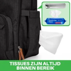 Brisby Slijtvaste Luiertas – Verzorgingstas – Met Buggymontage - Zwart -Babyproducten Verkoop 1200x1200 315