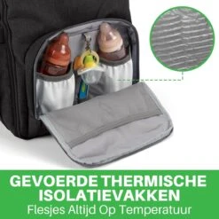 Brisby Slijtvaste Luiertas – Verzorgingstas – Met Buggymontage - Zwart -Babyproducten Verkoop 1200x1200 319