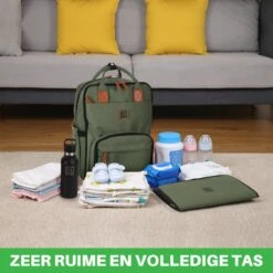Brisby Slijtvaste Luiertas – Verzorgingstas – Met Buggymontage - Groen -Babyproducten Verkoop 1200x1200 324