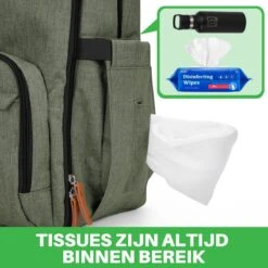 Brisby Slijtvaste Luiertas – Verzorgingstas – Met Buggymontage - Groen -Babyproducten Verkoop 1200x1200 327
