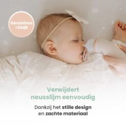 Babily® - Elektrische Neusreiniger Voor Baby's - 0 T/m 6 Jaar - Neuszuiger - Neuspeer - Snoetenpoetser - Toetenveger - Aspirator - Incl. 5 Zuigkrachtstanden En 3 Kalmerende Melodieën -Babyproducten Verkoop 1200x1200 58
