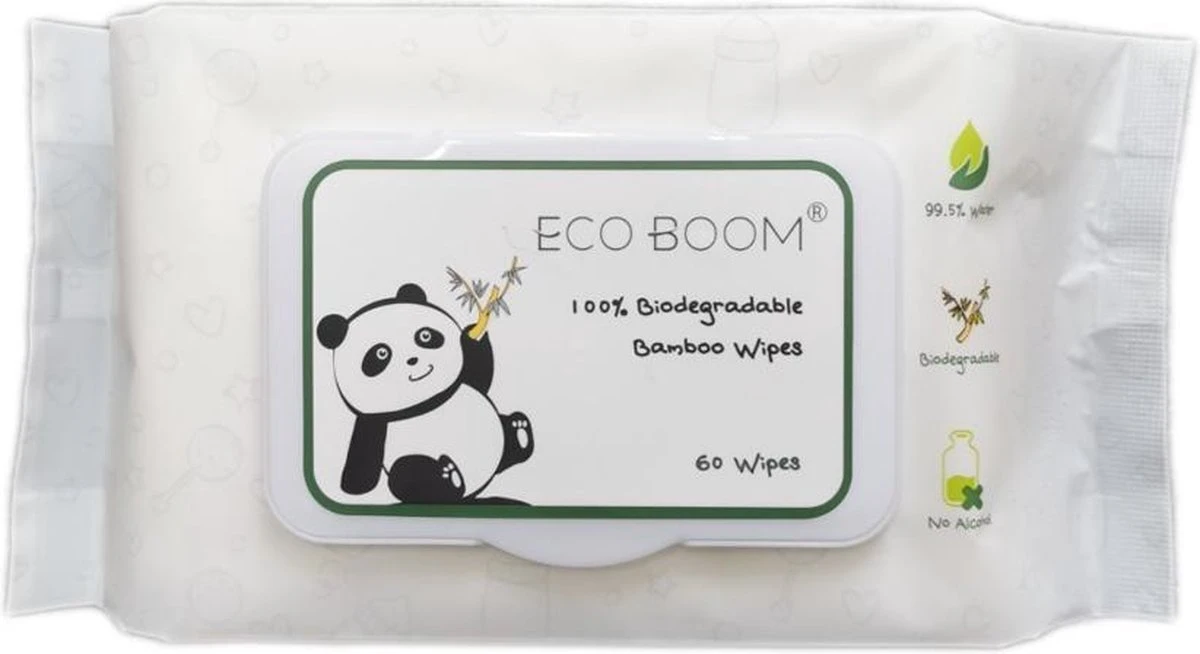 ECOBOOM Bamboo Eco Billendoekjes 9 Pakken (540stks) - 99,5 % Water - Bambo Luierdoekjes - Eco Huiddoekjes - 100 % Afbreekbaar - Bamboe Gezichtdoekjes 4 ECOBOOM Bamboo Eco Billendoekjes 9 Pakken (540stks) - 99,5 % Water - Bambo Luierdoekjes - Eco Huiddoekjes - 100 % Afbreekbaar - Bamboe Gezichtdoekjes - Afbeelding 2