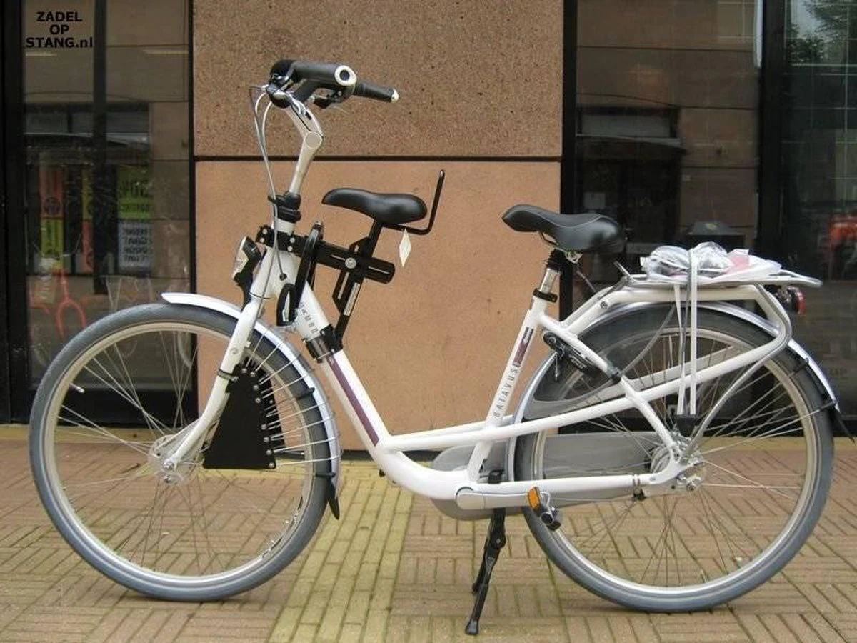 Zadel Op Stang Model 4 Kinderzitje Voor Damesfiets Met Enkele Oversized Onderbuis - Nooit Meer Zwaar Sturen 4 Zadel Op Stang Model 4 Kinderzitje Voor Damesfiets Met Enkele Oversized Onderbuis - Nooit Meer Zwaar Sturen - Afbeelding 2