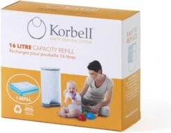 Korbell Luieremmer Navulling - 15L Zak - 3 Stuks -Babyproducten Verkoop 1200x931