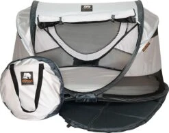 Deryan Shane Luxe 2023 Campingbedje - Baby Tent - Anti-UV 50+ - Peuterbed - Silver -Babyproducten Verkoop 1200x945