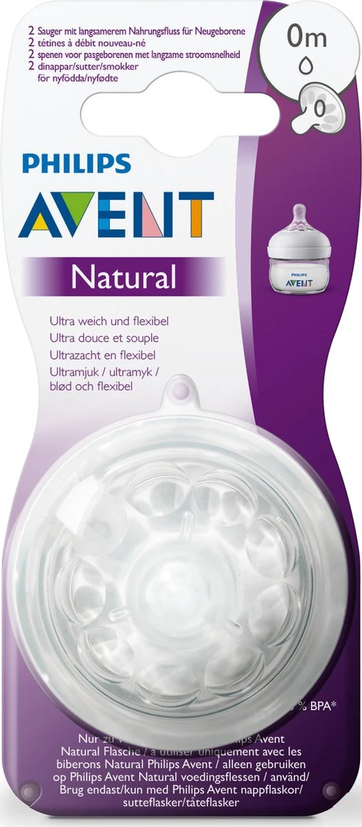 Philips Avent SCF040/27 Natural Speen - 0m - 2stuks 8 Philips Avent SCF040/27 Natural Speen - 0m - 2stuks - Afbeelding 7