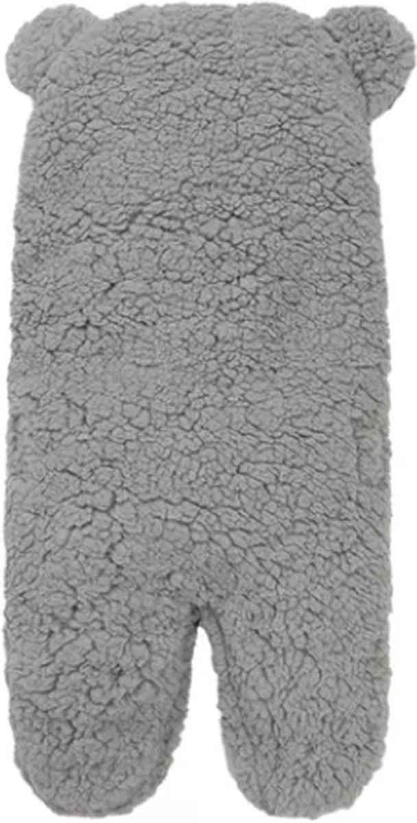 BonBini´s Teddy Bear Wikkeldeken Newborn - Zachte Grijze Teddy Beer Inbakerdoek Newborn Baby - 3-6 Maanden - Grijs 6 BonBini´s Teddy Bear Wikkeldeken Newborn - Zachte Grijze Teddy Beer Inbakerdoek Newborn Baby - 3-6 Maanden - Grijs - Afbeelding 4