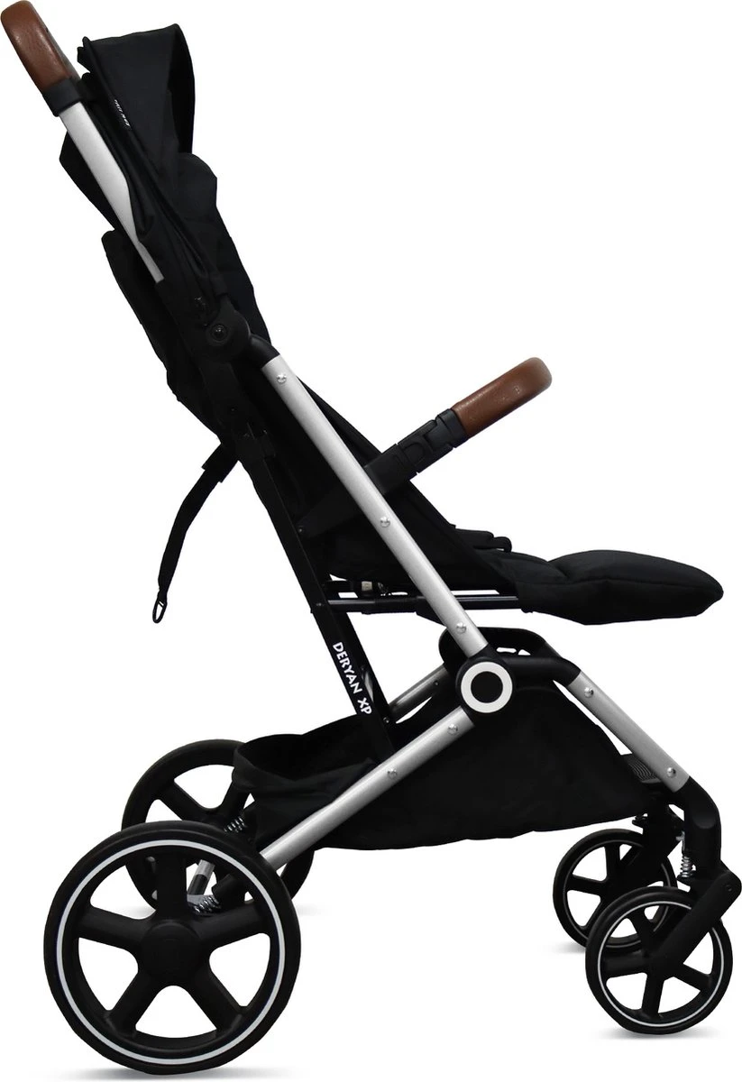Deryan Luxe XP Buggy XL - Compact Lichtgewicht - Zwart - Aluminium Frame 4 Deryan Luxe XP Buggy XL - Compact Lichtgewicht - Zwart - Aluminium Frame - Afbeelding 2