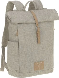 LÄSSIG Luiertas Rolltop Backpack Rugzak Incl Verschoningsmatje Choco Mélange Limited Edition